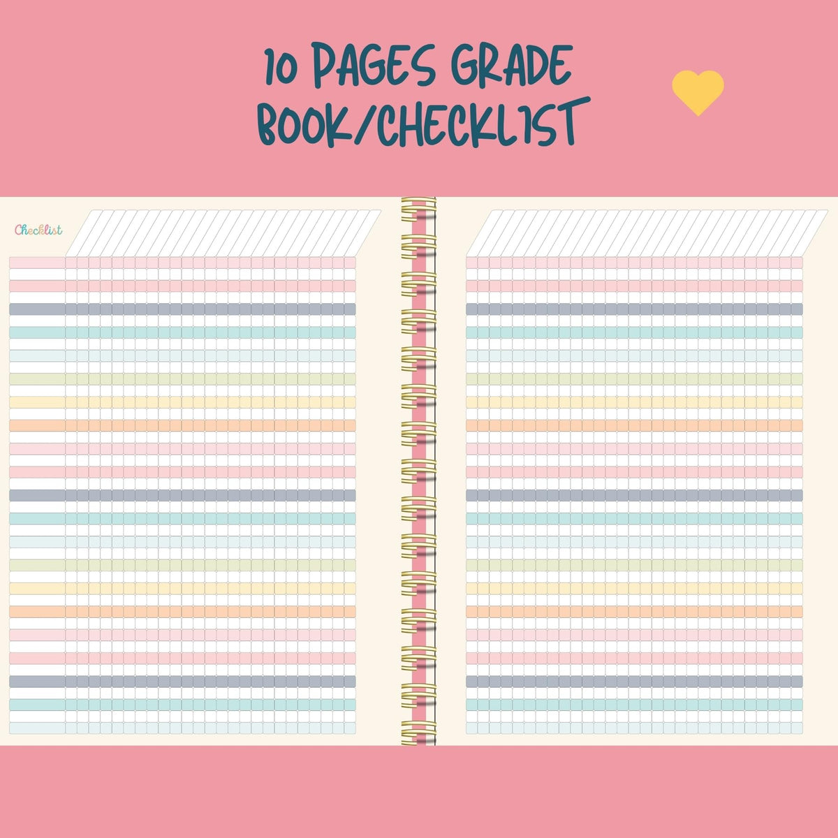 Undated Teacher Planner 8.5 x 11-12 Months & 52 Weeks | Colorful Checkerboard Cover | Monthly & Weekly Lesson Plan Book with Stickers, Storage Pocket & Snap-In Bookmark | Classroom Organizer