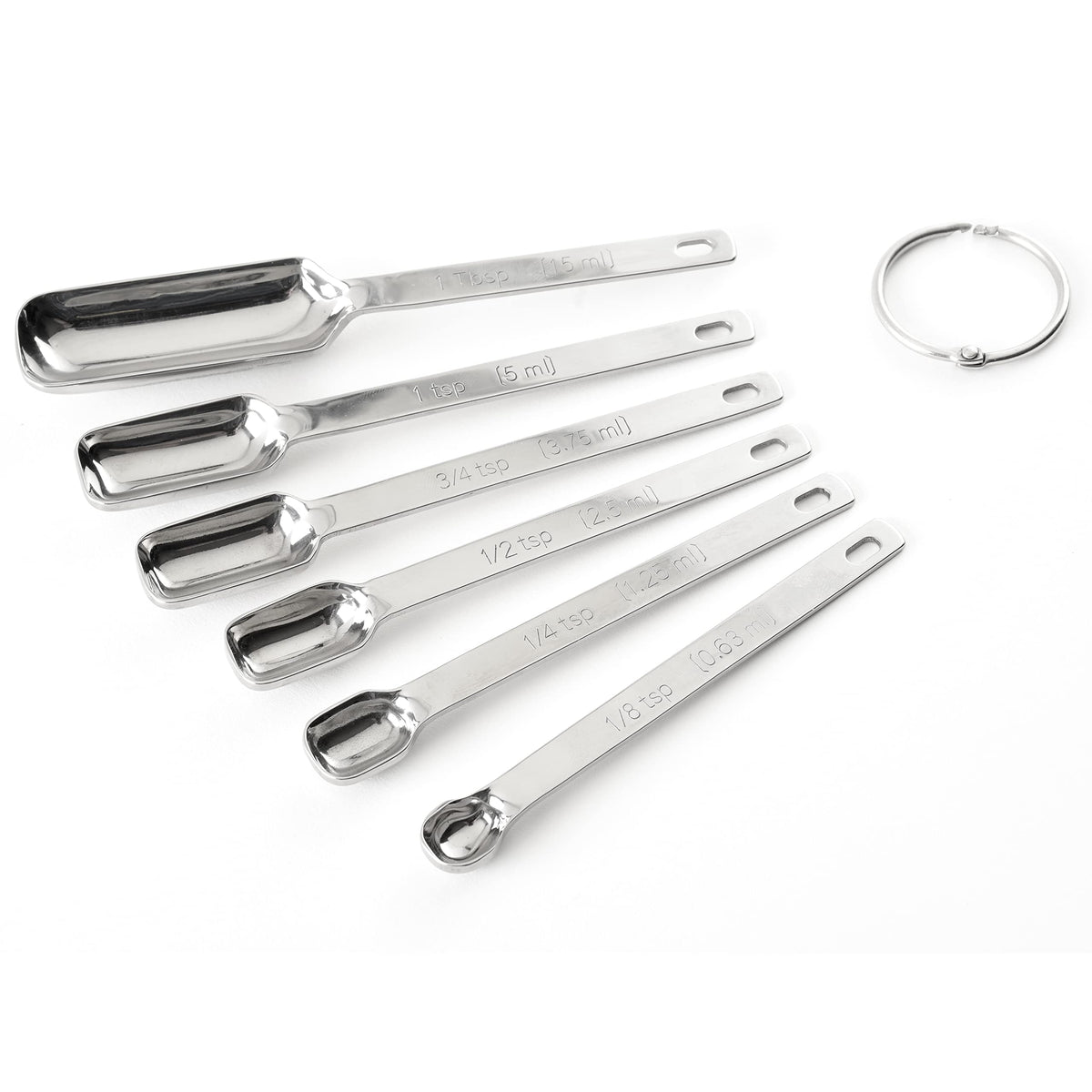 Norpro 3060 Stainless Steel Measuring Spoons, Set of 6
