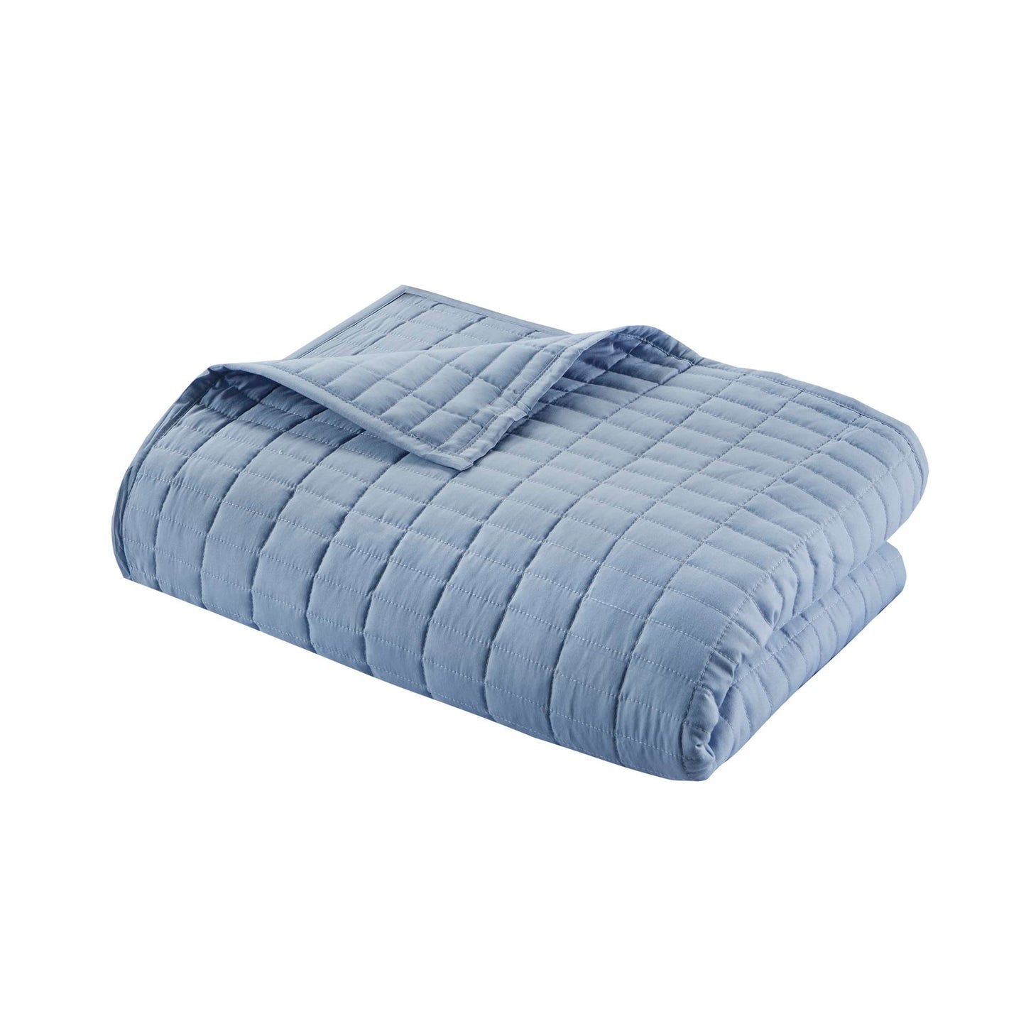 Comfort Spaces Daybed Cover- Luxe Double Sided -Quilting, All Season Cozy Bedding with Bedskirt, Matching Shams, 75'x39' Blue 5 Piece