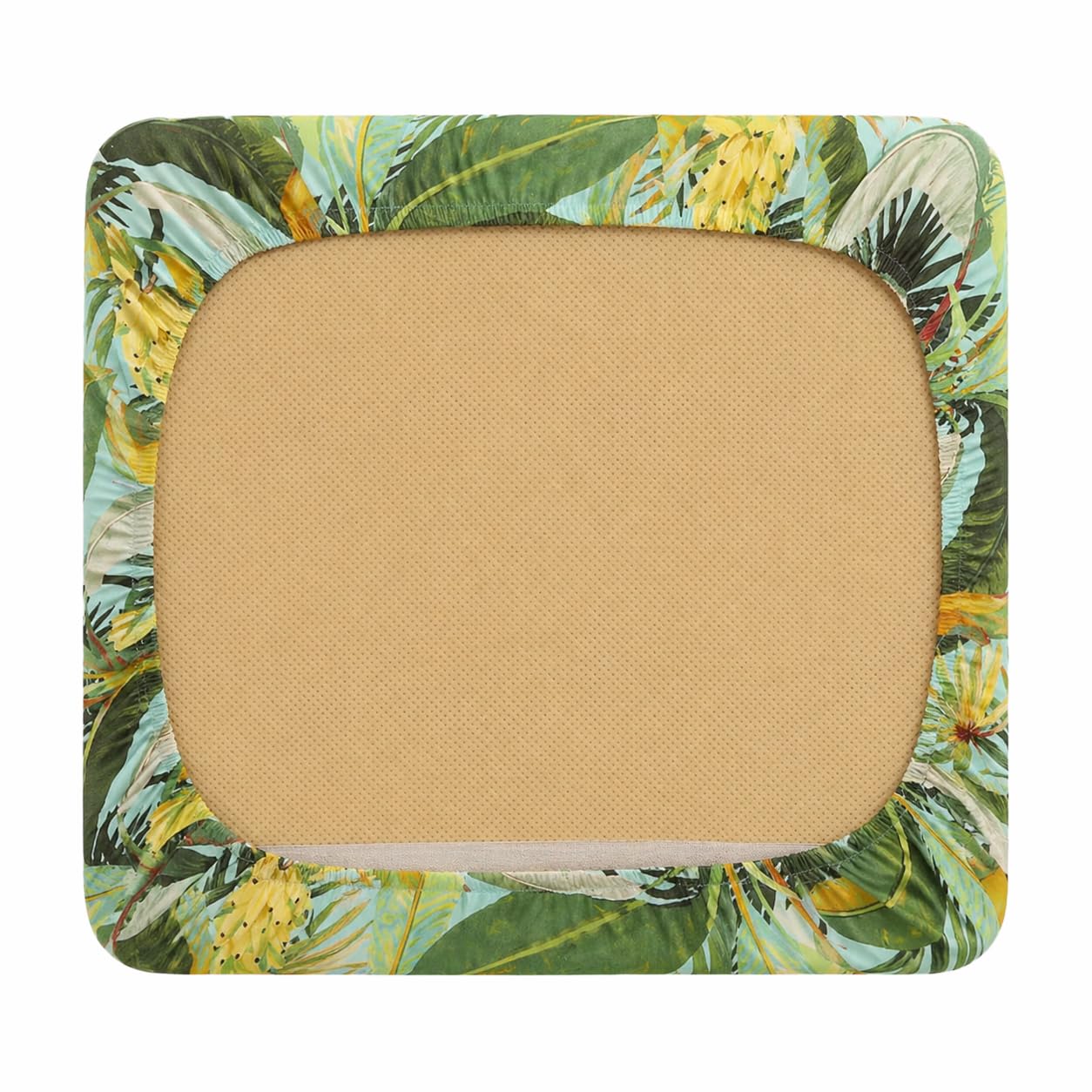 2 Piece Patio Cushion Covers, Stretch Outdoor Couch Cushion Slipcovers Replacement for Seat & Backrest, Washable Furniture Protector with Elastic Bottom for Wicker Patio Furniture, Banana Leaves