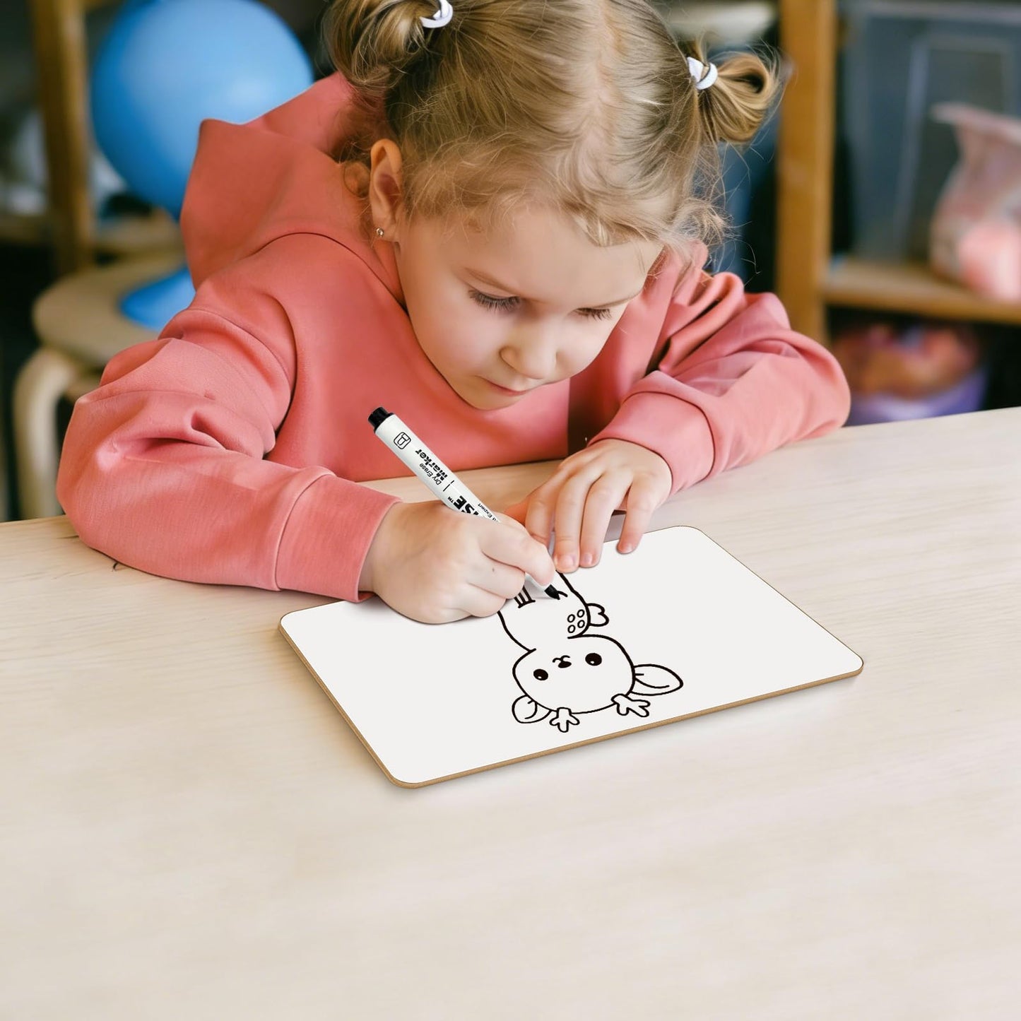 Portable Small White Board 5"x8" for Students, Personal Whiteboard Mini Lightweight Double Sided, Dry Erase Board for Kids Classroom, Individual Lapboards for Teaching with Eraser and Marker (12 Pack)