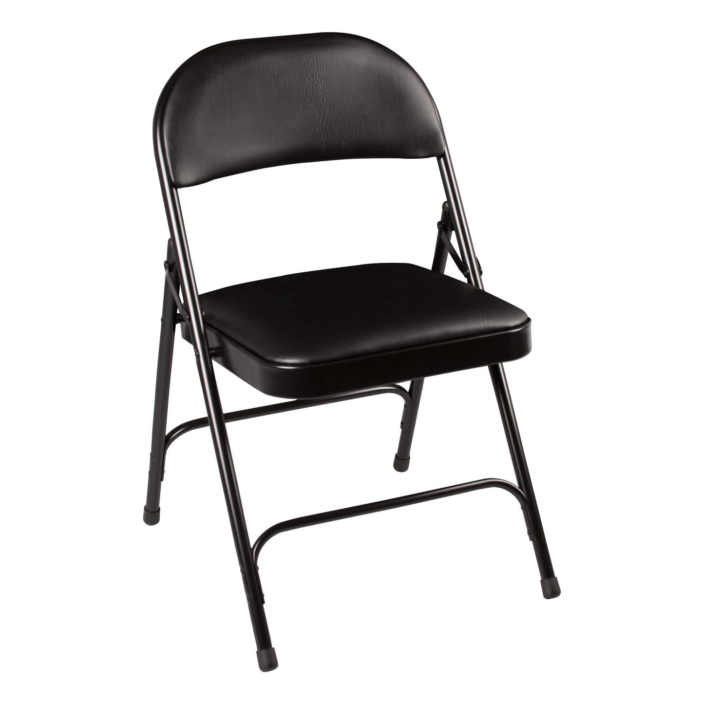Norwood Commercial Furniture 6600 Series Folding Chair with Vinyl Upholstered Seat and Back, Black, NOR-SRO593-VBK-SO (Pack of 4)