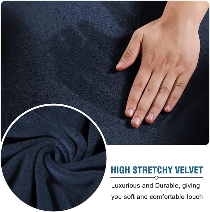 H.VERSAILTEX Velvet 4 Piece High Stretch Sofa Slipcover Sofa Cover Furniture