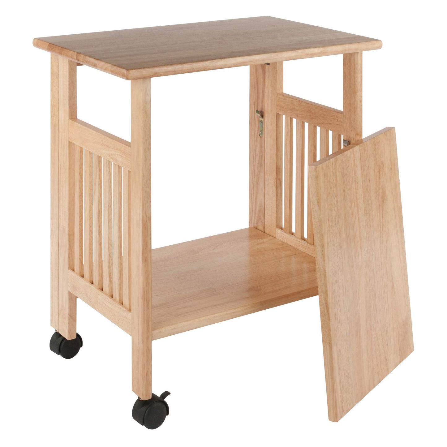Winsome Mission 2-Shelf Wood Mobile Printer Stand, Brown (81628)