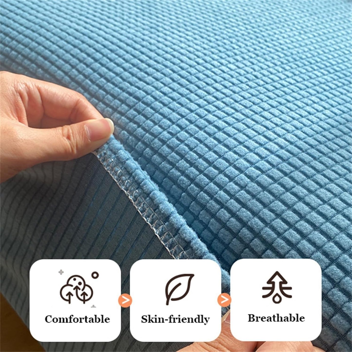 JacoJe Stretch Semi Circle Curved Sofa Cover Couch Slipcover, Shaped Semi-Circular Curved Sofa Cover for Living Room, Washable Sectional Couch Slipcover(#1,4 seat [ 92-118 in])