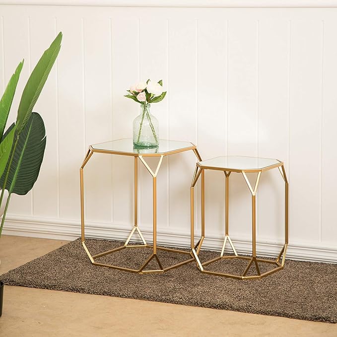 Glitzhome Modern Nesting Tables, Side/End Tables