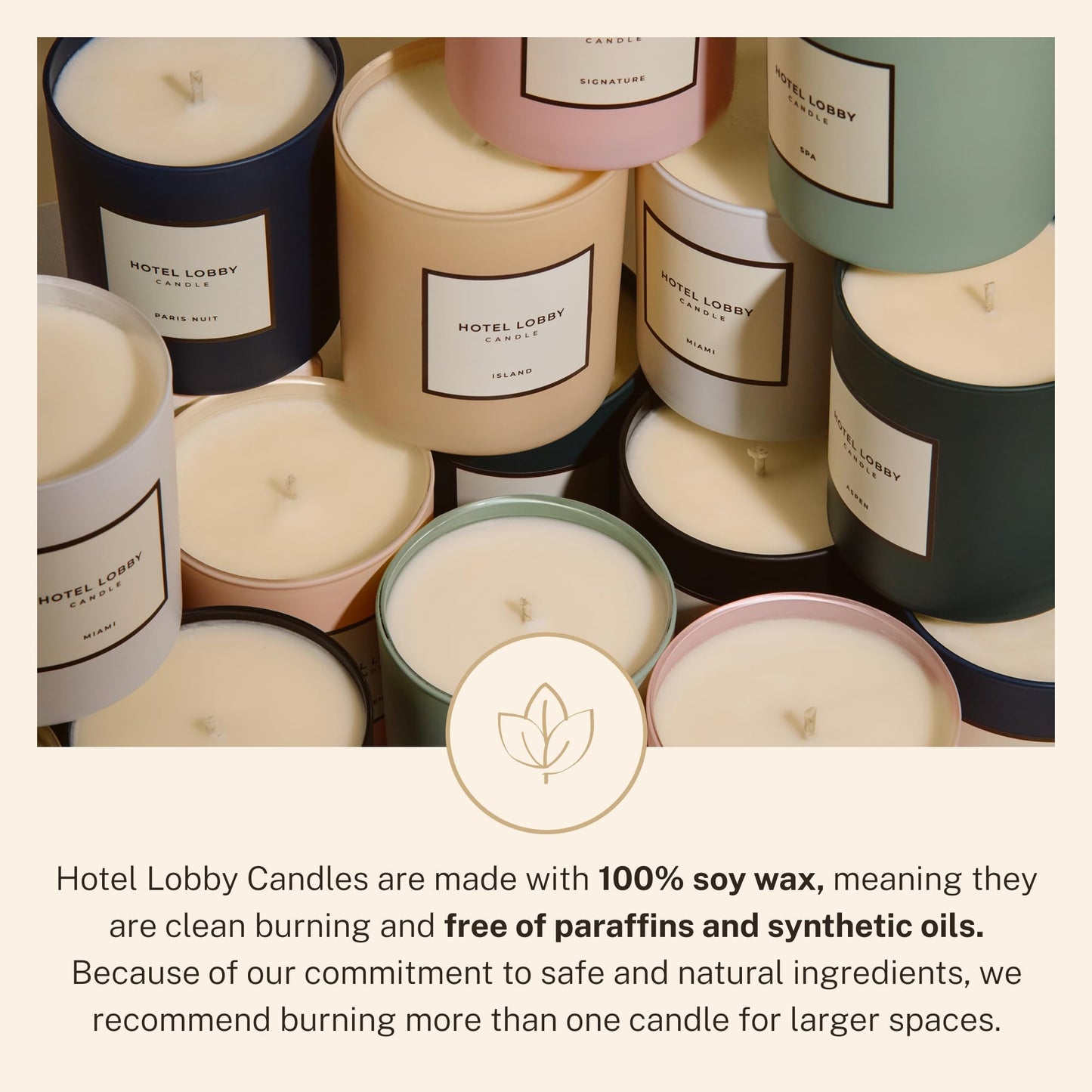 Hotel Lobby Aspen Candle – Luxury Hand-Poured 9.75oz Soy Wax with Cedarwood, Leather, Golden Embers, Smoke, and Pine – Infused with Essential Oils, 65-Hour Burn Time, Reusable Vessel, Clean Burn