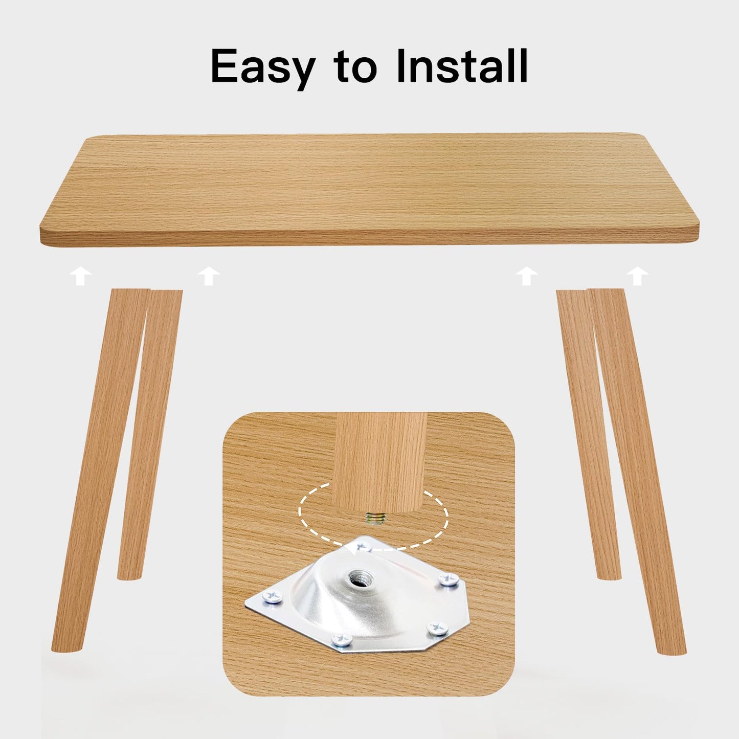 Coffee Table Low Table with 4 Solid Wood Leg, Floor Table Desk for Sitting on The Floor, Small Coffee Table for Small Space, Japanese Side Table for Living Room Apartment Home, Rectangle Brown