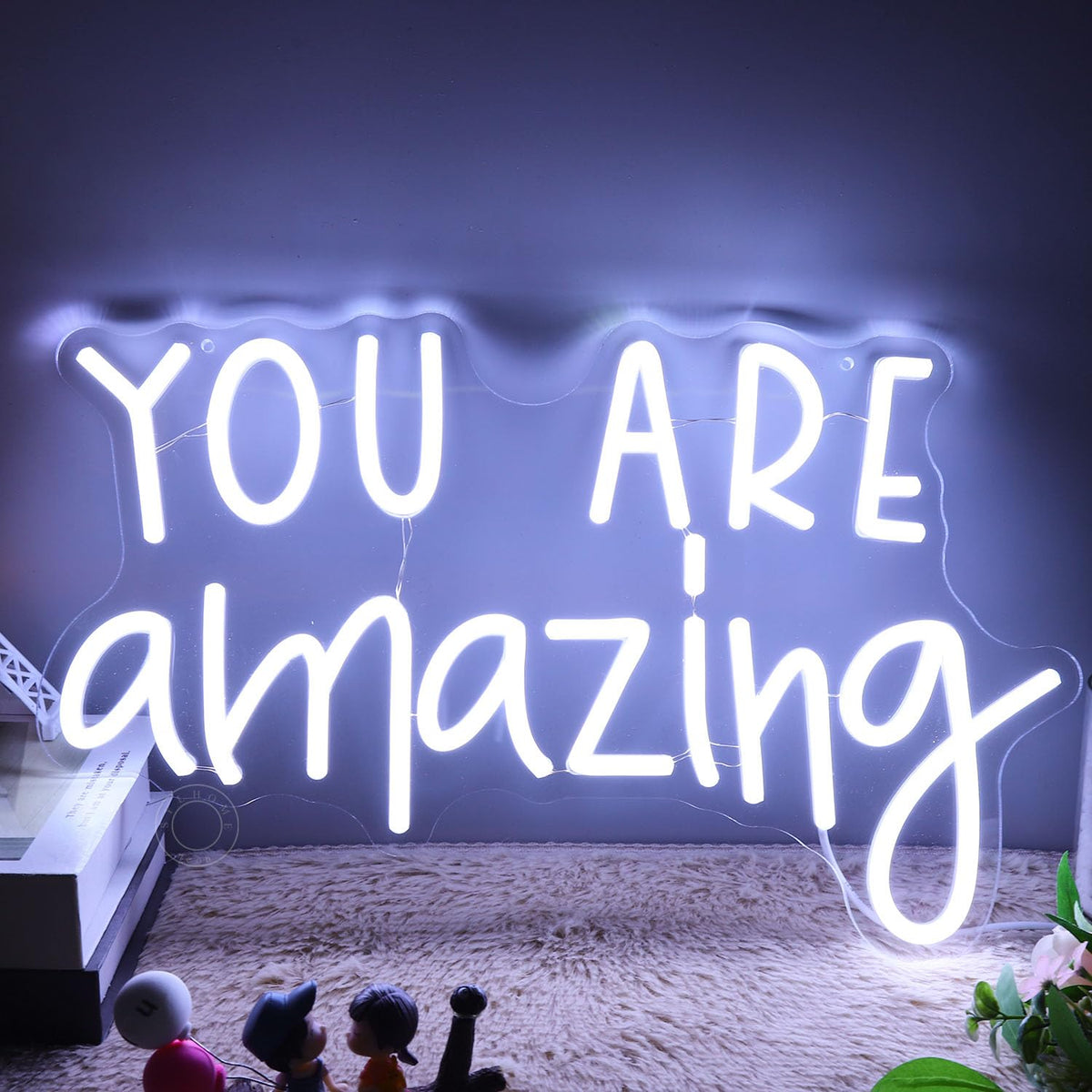 SYLHOME You Are Amazing LED Neon Light Sign 5V Girls Boys Bedroom Living Room Classroom Wall Decor Sign Hanging Smart Kid Birthday Decoration USB 16.9" X 10.6" Cold White