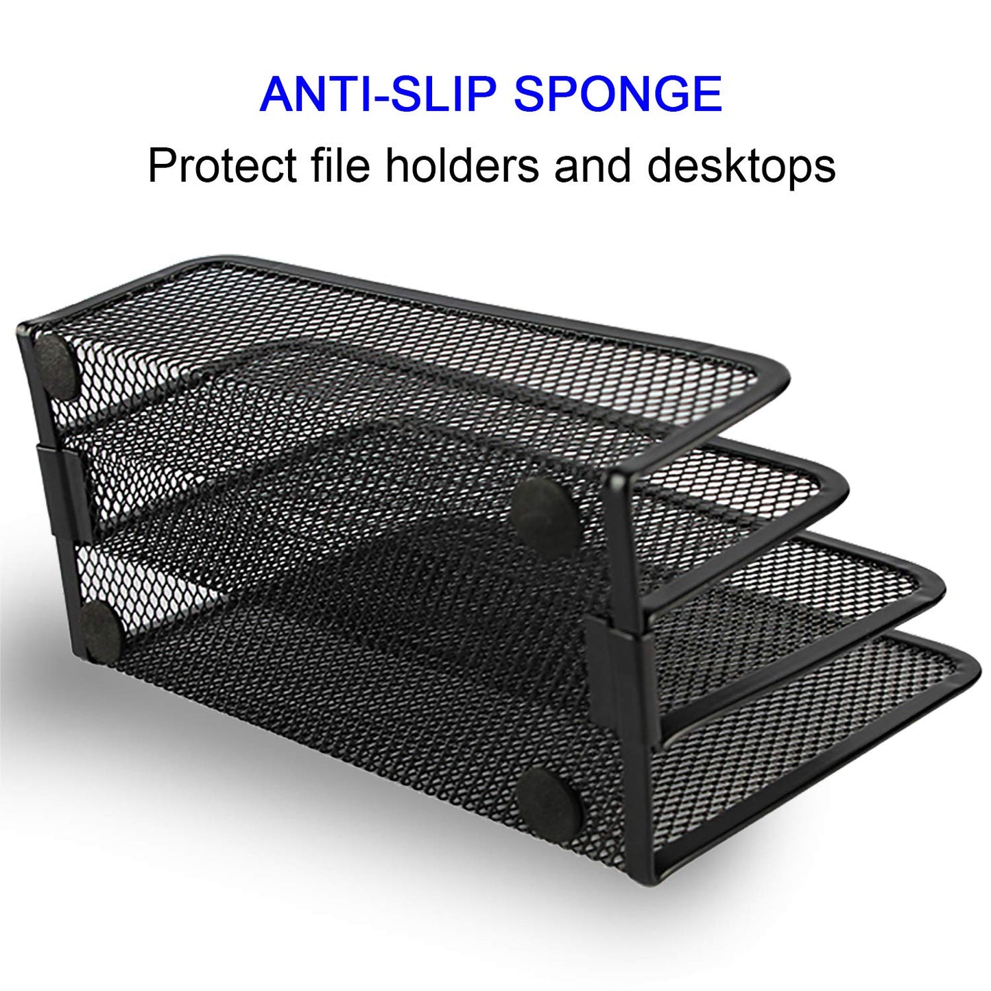 Anumit Desk Mail Organizer, File Holder Letter Sorter with 3 Vertical Upright Metal Mesh Compartments Document, Filing, Folders, Mail, Paper Organizer for Home or Office Desktop (1PCS)