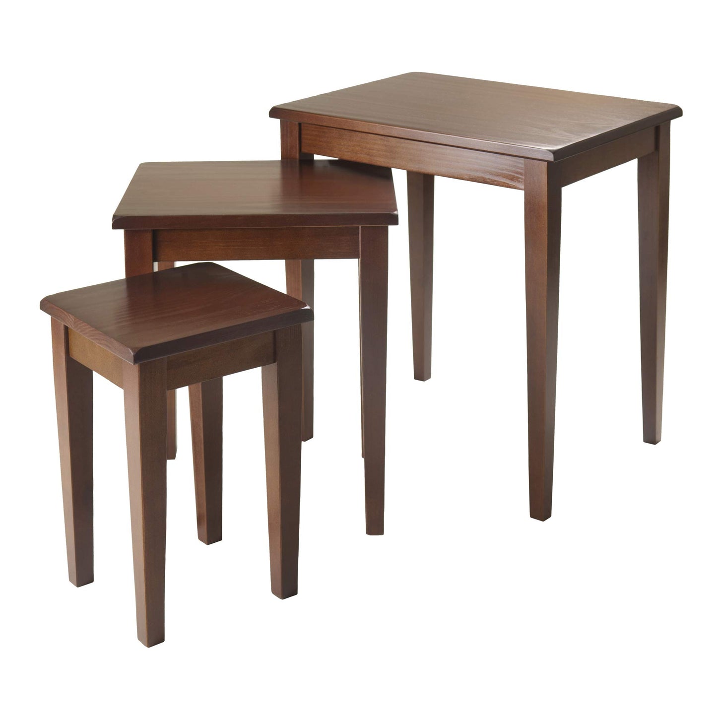 Winsome Regalia Nesting Accent Tables, for Living Room, Walnut, Set of 3