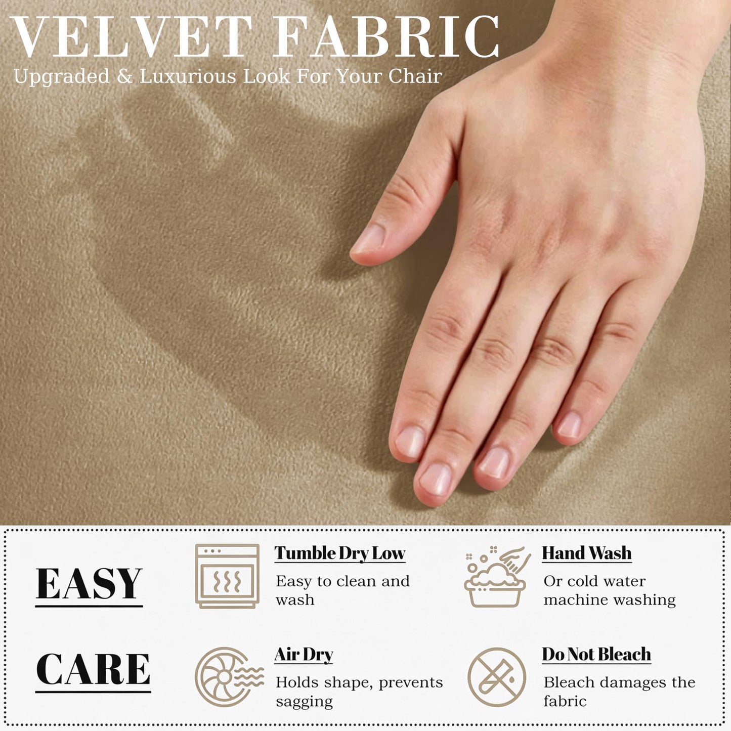 YEMYHOM Real Velvet Couch Covers for 2 Cushion Couch High Stretch 1 Piece Loveseat Slipcover for Pets Dogs Anti Slip Love Seat Sofa Slipcover Furniture Protector (55"-69", Camel)