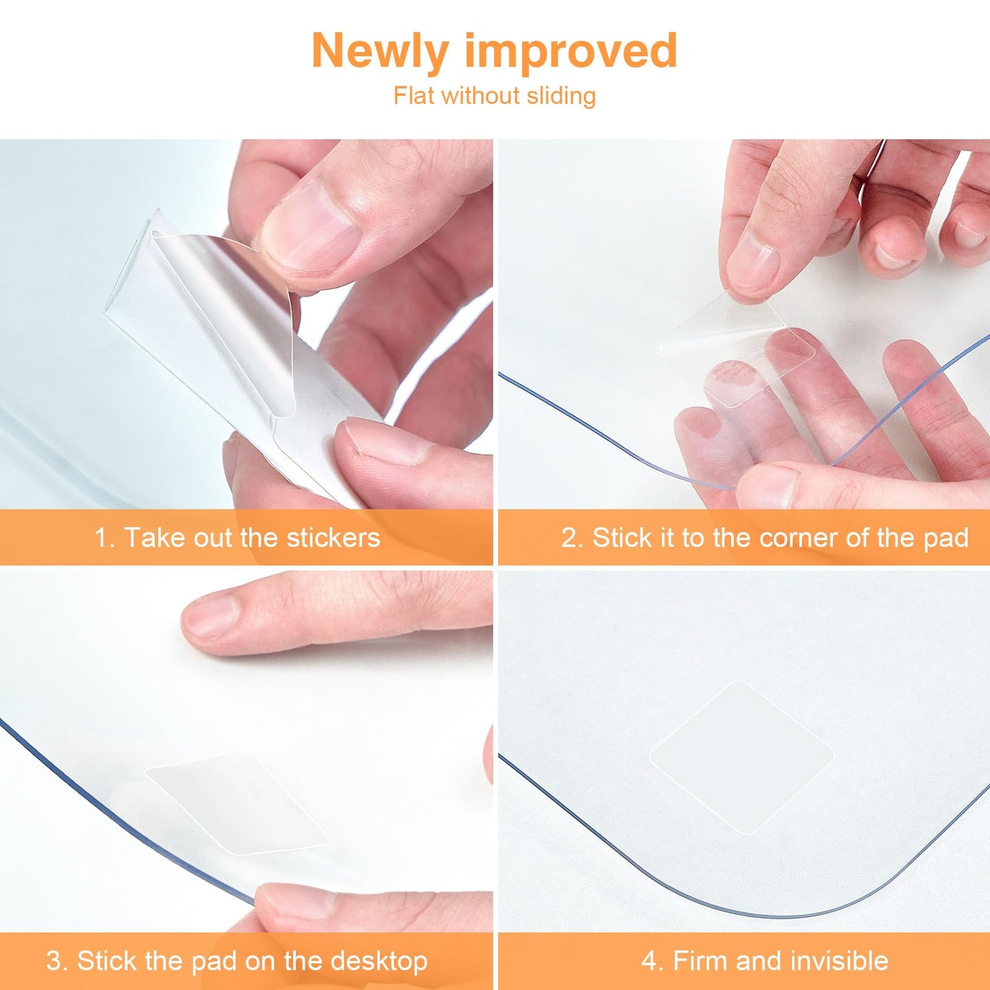 PUEAZU Clear Desk Mat, 31.5"x15.7" inch Large PVC Desk Protector Pad, Waterproof Non-Slip Round Edge Wipeable Writing Mat, Table Protector for Home Office