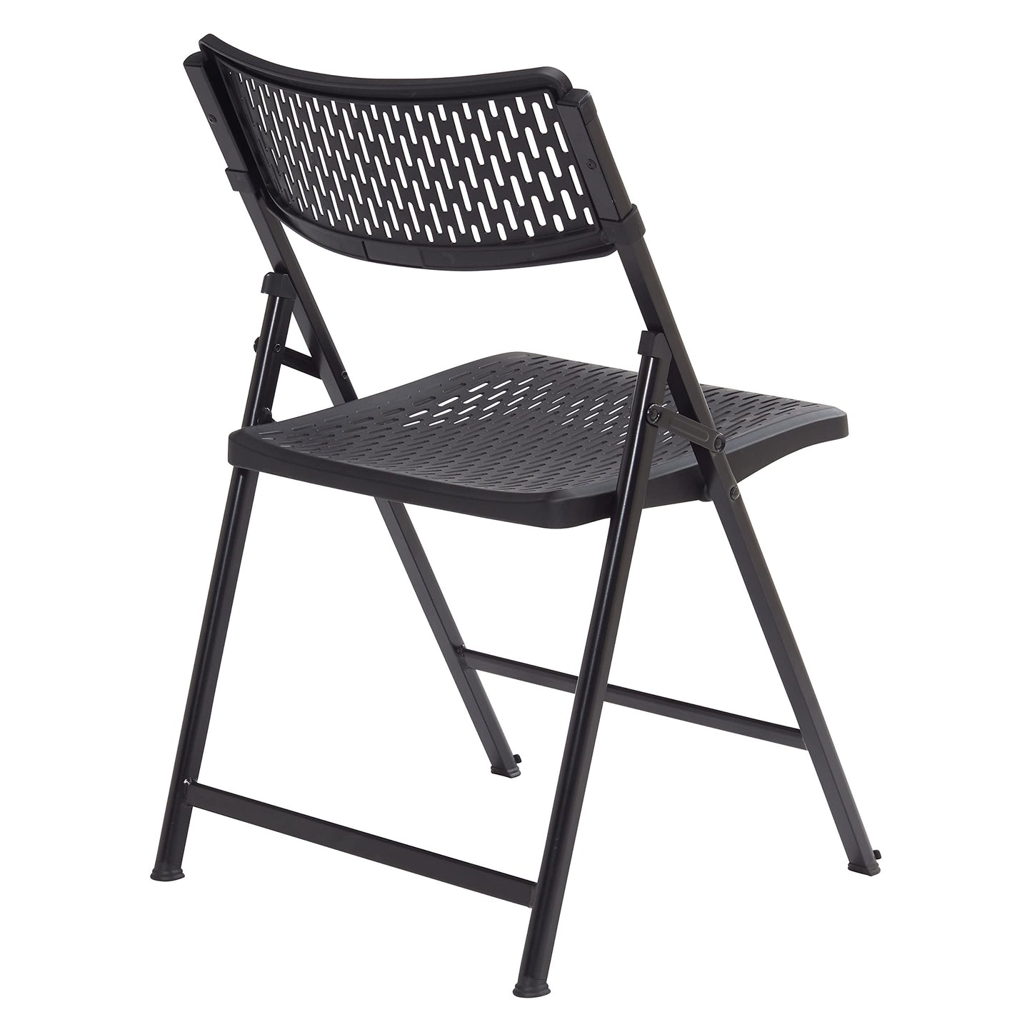 National Public Seating 1410 Airflex Series Premium Polypropylene Folding Chair - Black Pack of 4