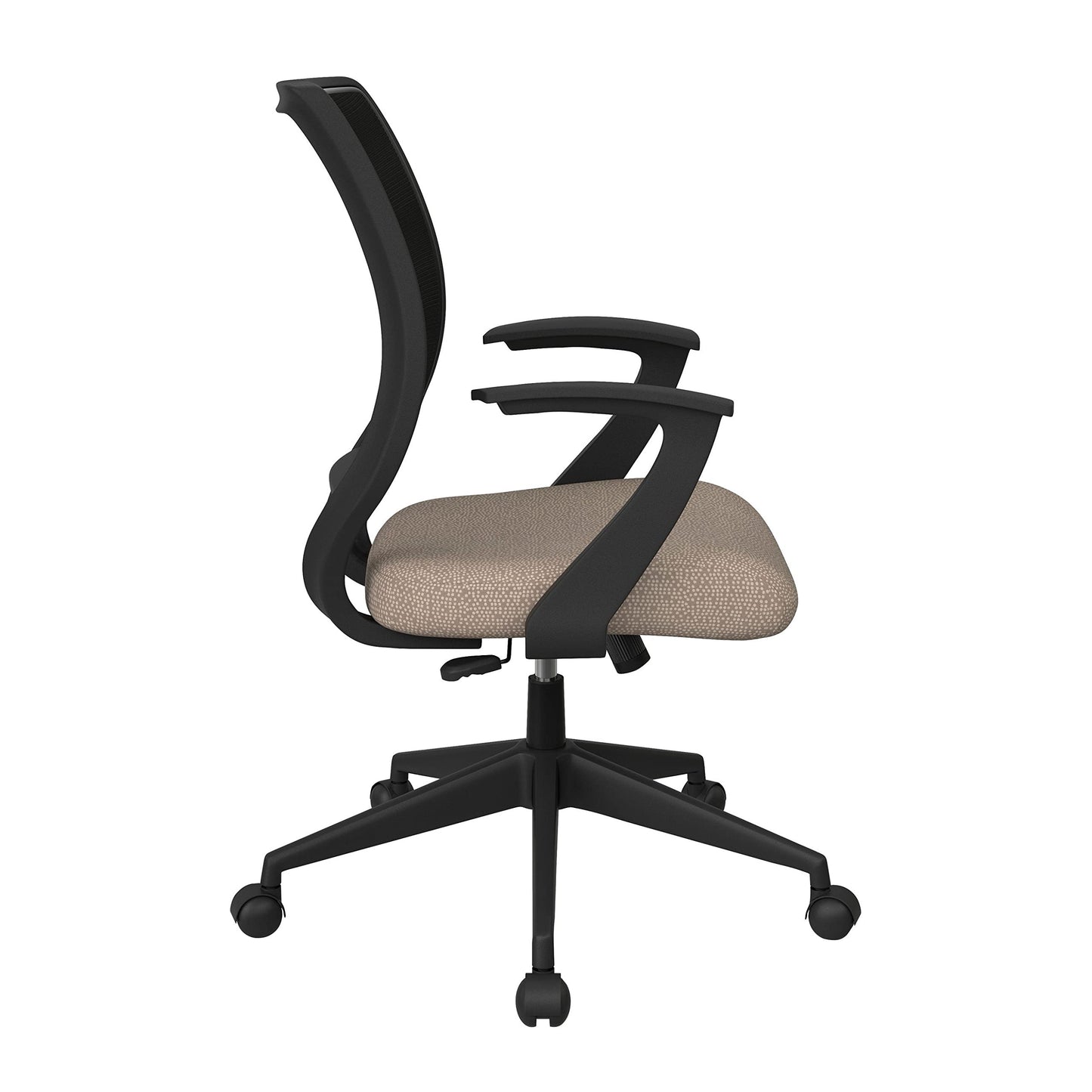 Office Star EM Series Screen Back Office Computer Task Chair with Lumbar Support and Designer T Arms, City Park Marigold Fabric