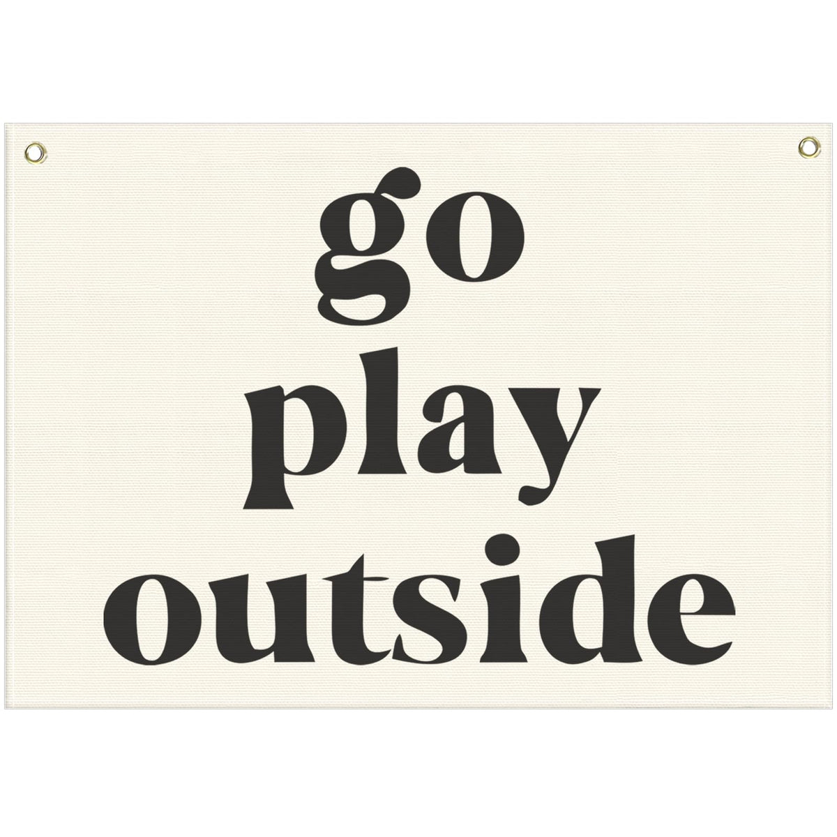 Nursery Rectangular Canvas Banner Wall-Hanging Flag Wall Art Decor for Baby Boy Girl,Kids Room Playroom Bedroom Game Room Kindergarten Decor,Birthday Christmas Gift-Go Play Outside-28.5"L×20"W