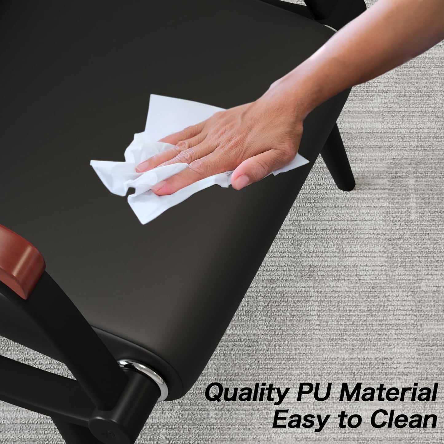 wonline Waiting Room Bench, Office Furniture Reception Chairs with Arms, Leather Chairs is Suitable for Clinic,Airport,Hospital,Barber,Salon,Bank-(Blank,3 Seat)