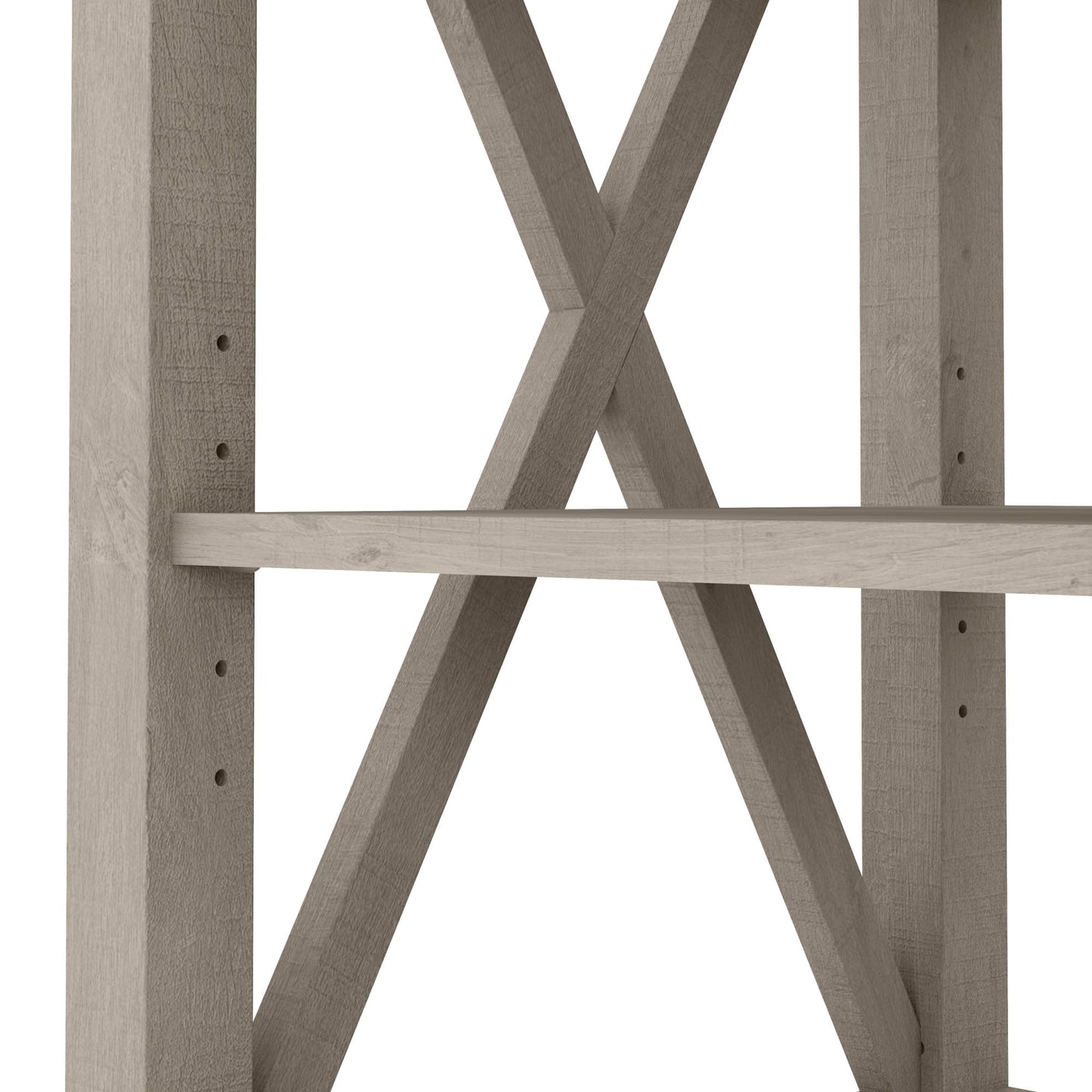 Bush Home 6 Cube Bookcase, Modern Farmhouse Organizer with Open Shelving and Cubbies, Storage for Living Room or Home Office, Key West Collection, Washed Gray