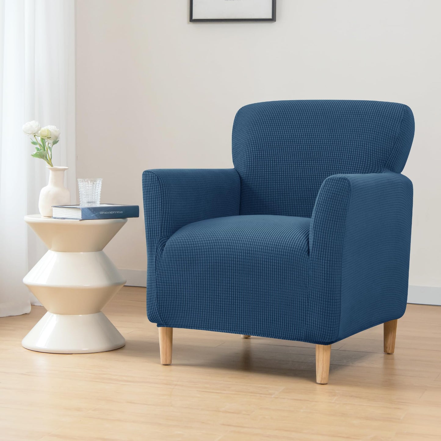 ele ELEOPTION Armchair Slipcovers Chair Covers with Arms Stretch for Living Room Office Arm Club Chair Cover Furniture Protector