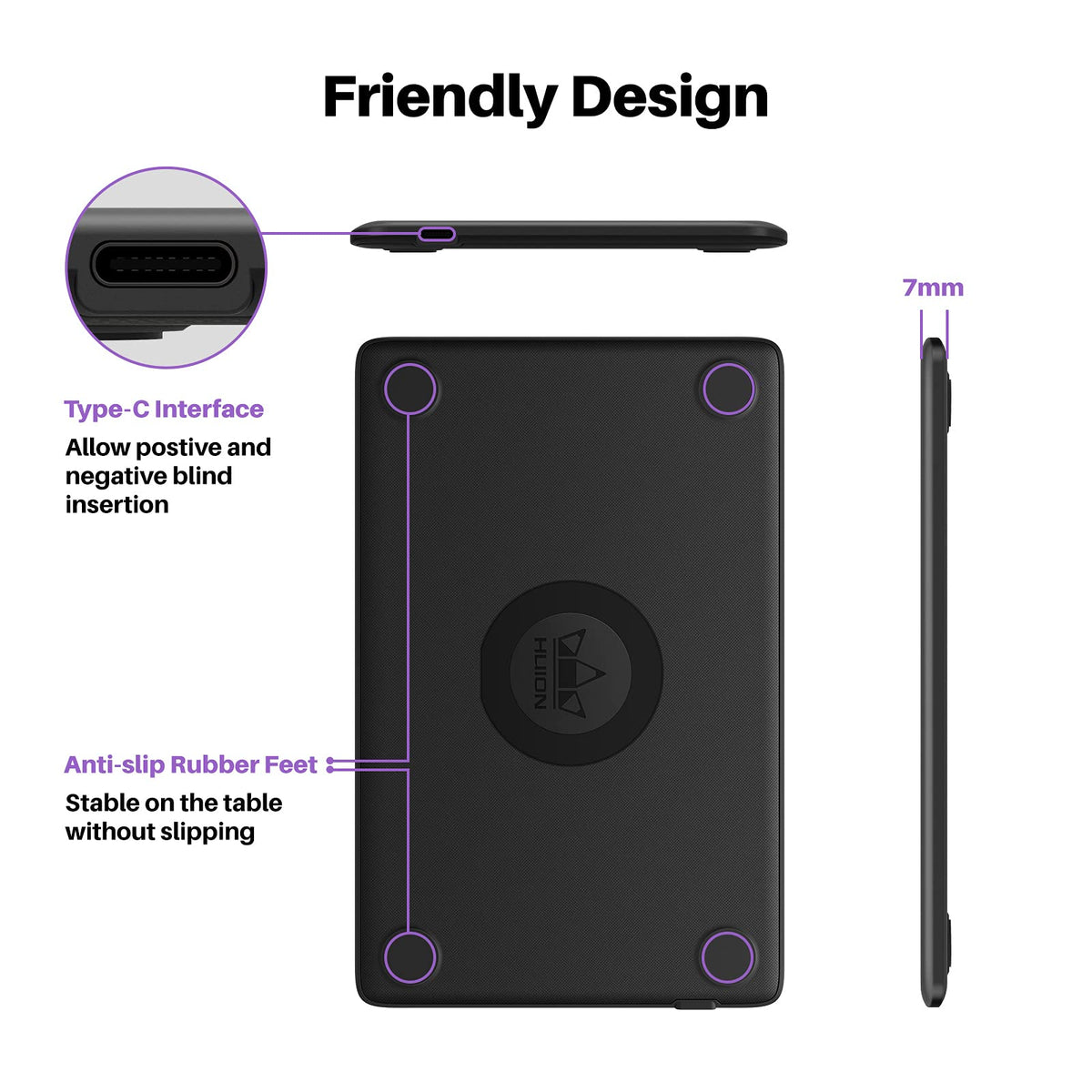 Drawing Tablet HUION H420X Graphics Drawing Tablet with 8192 Level Pressure Battery-Free Stylus, 4.17x2.6 inch Digital Art Tablet for OSU Game, Design, Teaching, Work with PC, Mac, Linux & Mobile