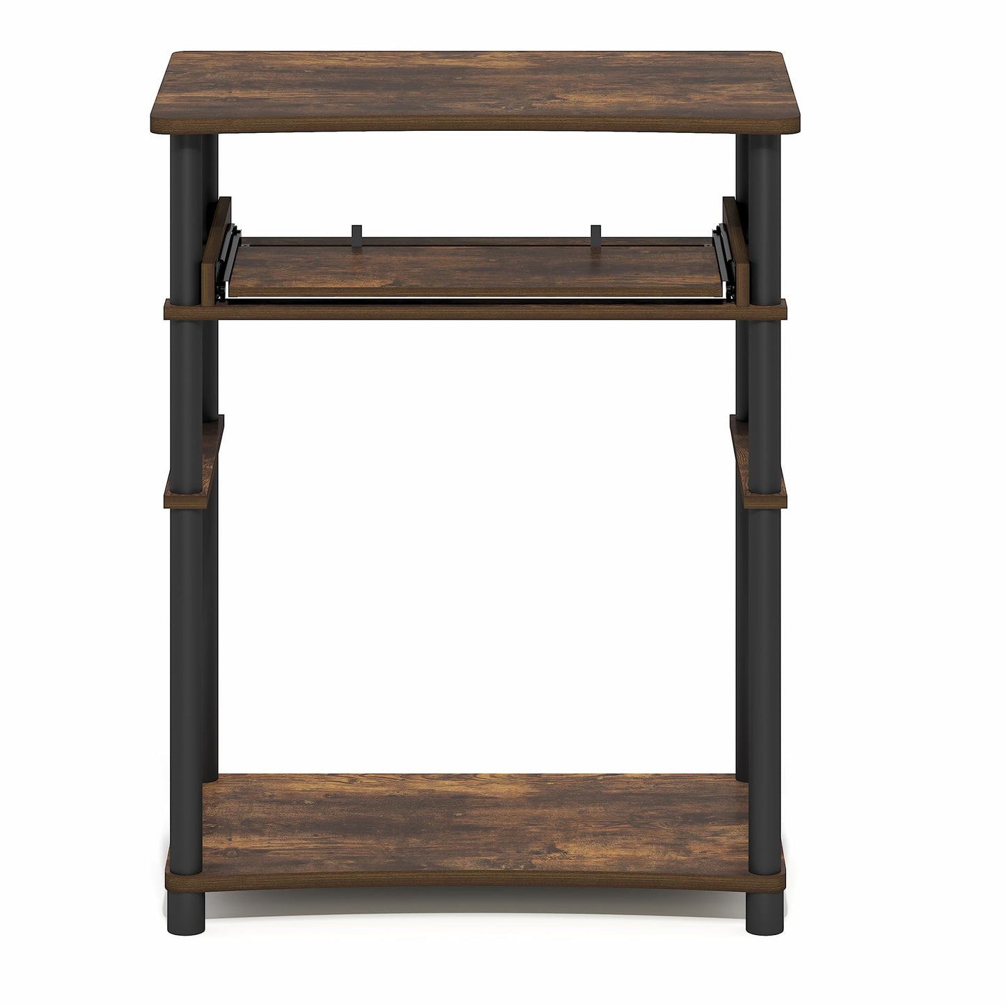 Furinno Home Desk, 23.6 Wide Gaming Desk with Keyboard Tray, Open Shelf Laptop Notebook Computer Desk, Office Desk for Home Office, Study Room, Dorm, Bedroom, Amber Pine