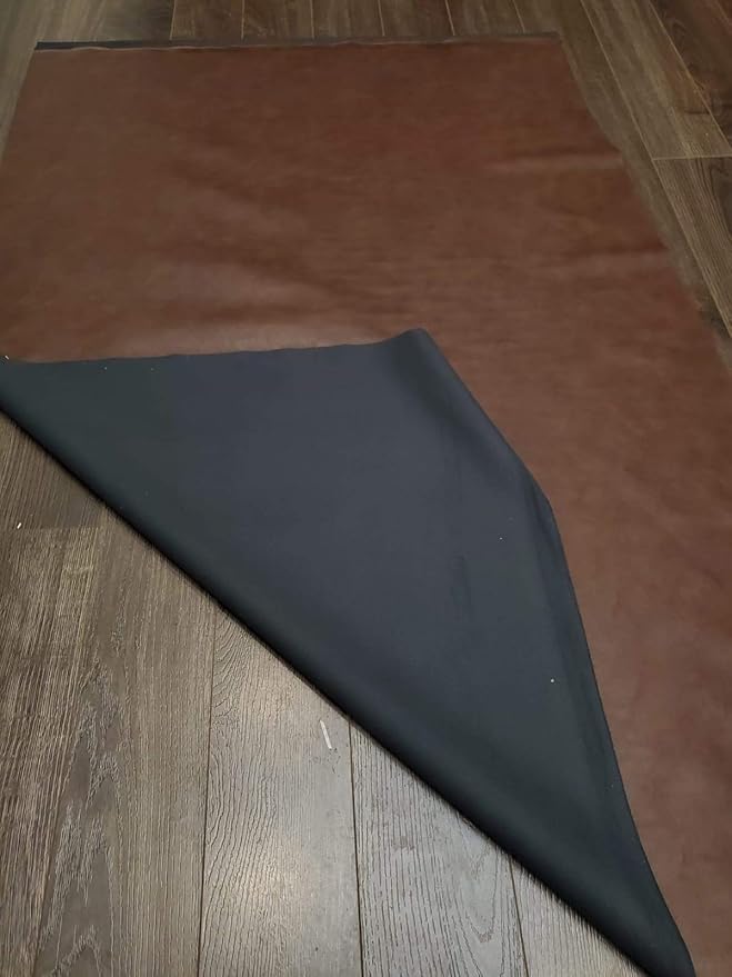 NAT Leathers | Brown Soft Faux Leather Fabric Sheet PU | 5 Yards Cut by The