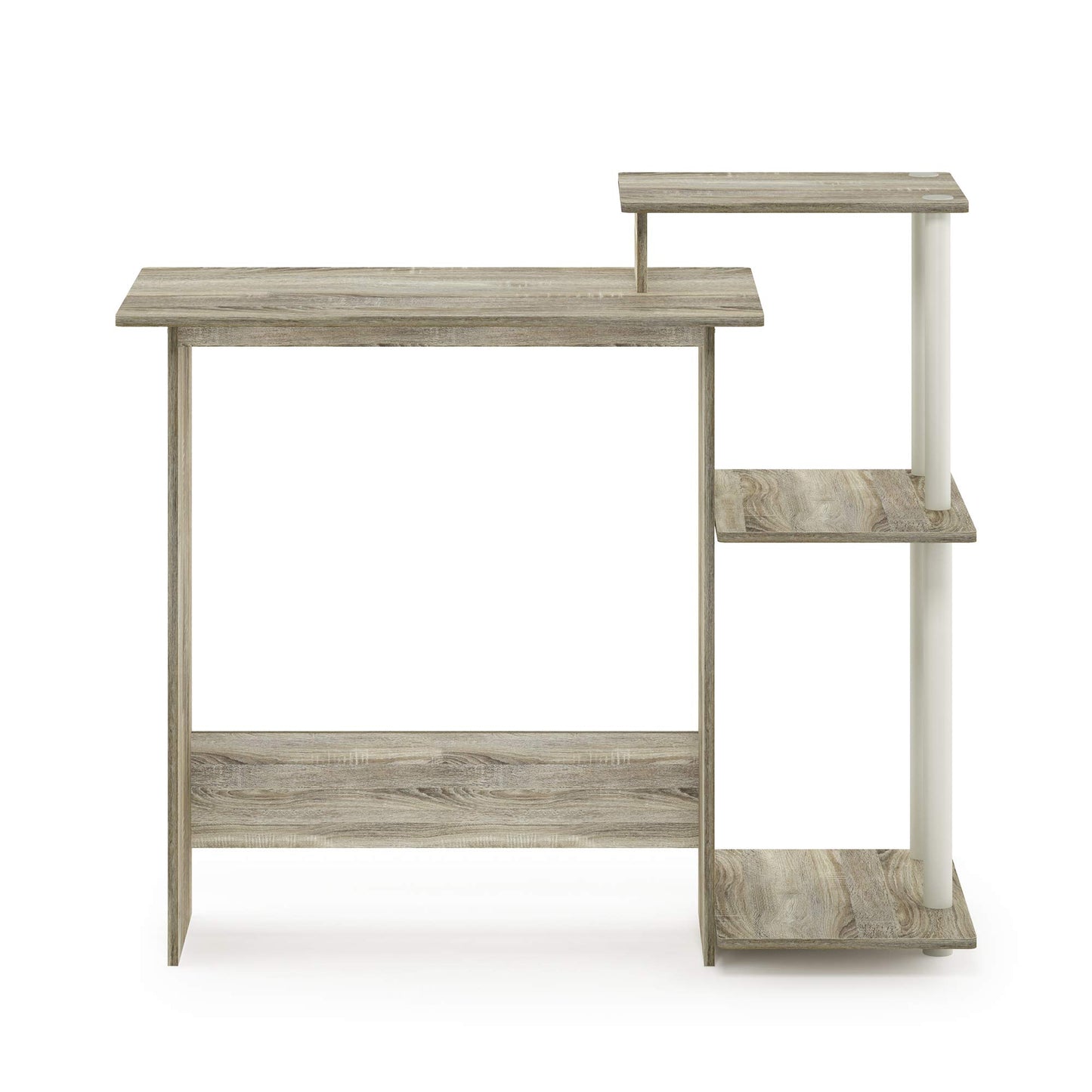 Furinno EFFICIENT Desk, 28.6" Wide Gaming Desk with 3 Open Side Shelves, Laptop Notebook Computer Desk, Office Desk for Home Office, Study Room, Dorm, Bedroom, Sonoma Oak