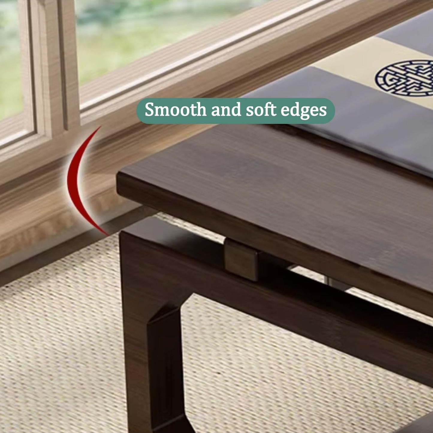 GHHDPXM Multifunctional Japanese Floor Sitting Table Rectangular Wooden Chabudai Tea Table for Living Room Home Office – Low Wood Table (80x50x30cm/31.4x19.6x11.8'')