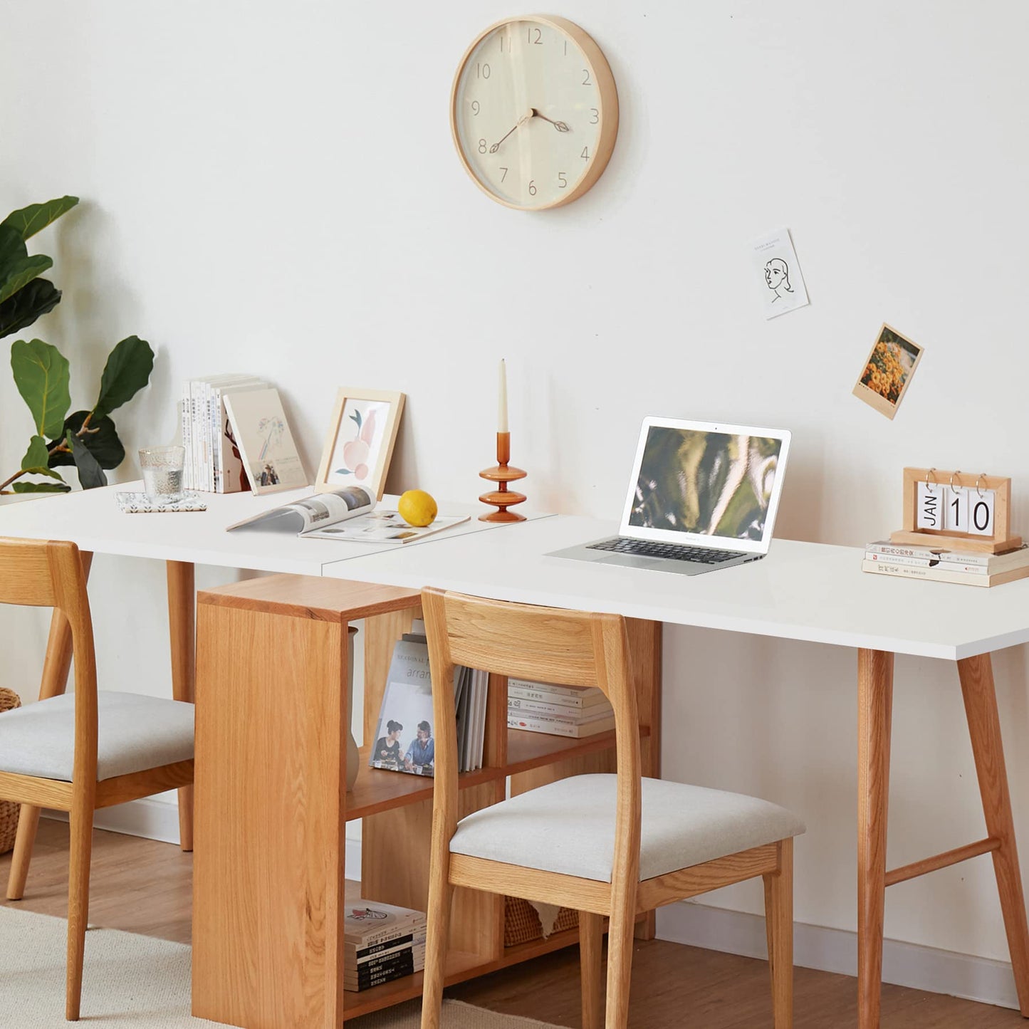 Kaboon 36x24 inches Tabletop, Solid One-Piece Desktop for Sit Stand Desk, Double Desks, L Desk DIY,Wood Countertop Home or Commercial Use,1 inch Thick, White