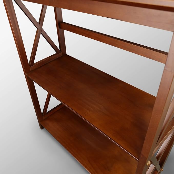Montego 3-Shelf Bookcase-Walnut