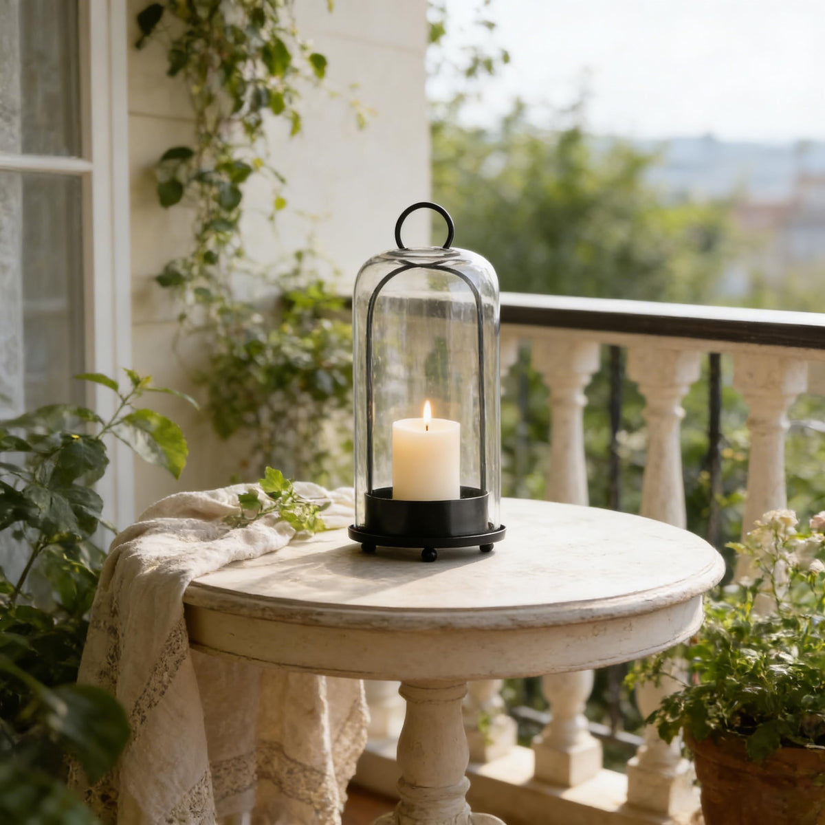 Maimeili Glass Candle Holder Hurricane Candle Lantern Decorative Candle Fits Standard Tealight for Table Wedding Dinning Centerpieces Party Supplies Farmhouse Home Decor（NO Candles）