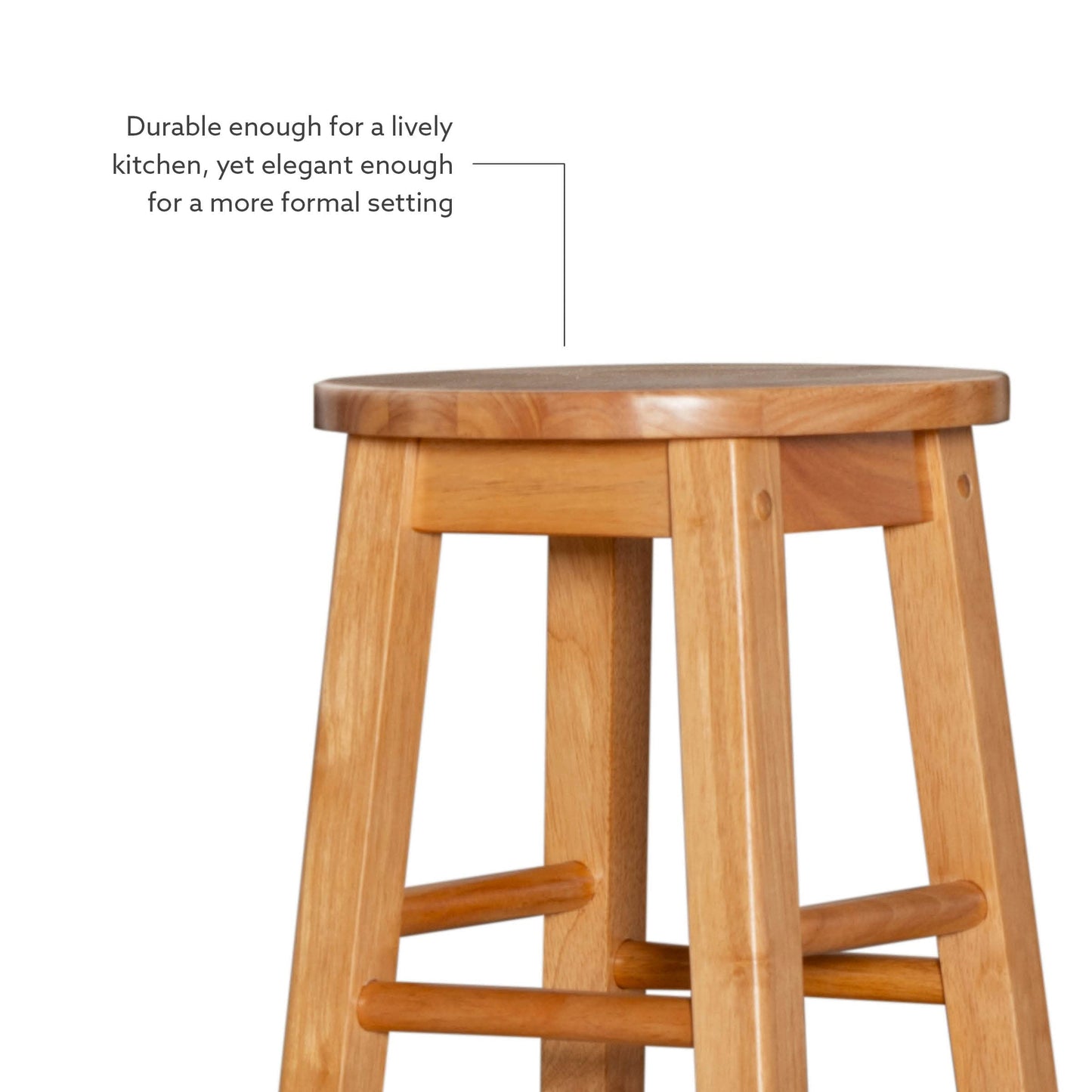 Linon 29-Inch Barstool With Round Seat