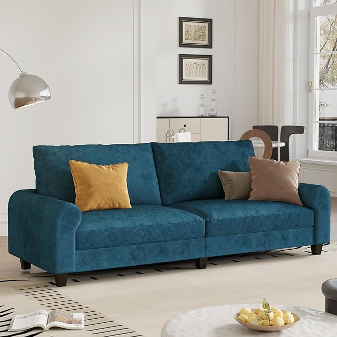 EASE MOOSE 70.6" Velvet Loveseat Sofa, Soft Deep Seat Couches