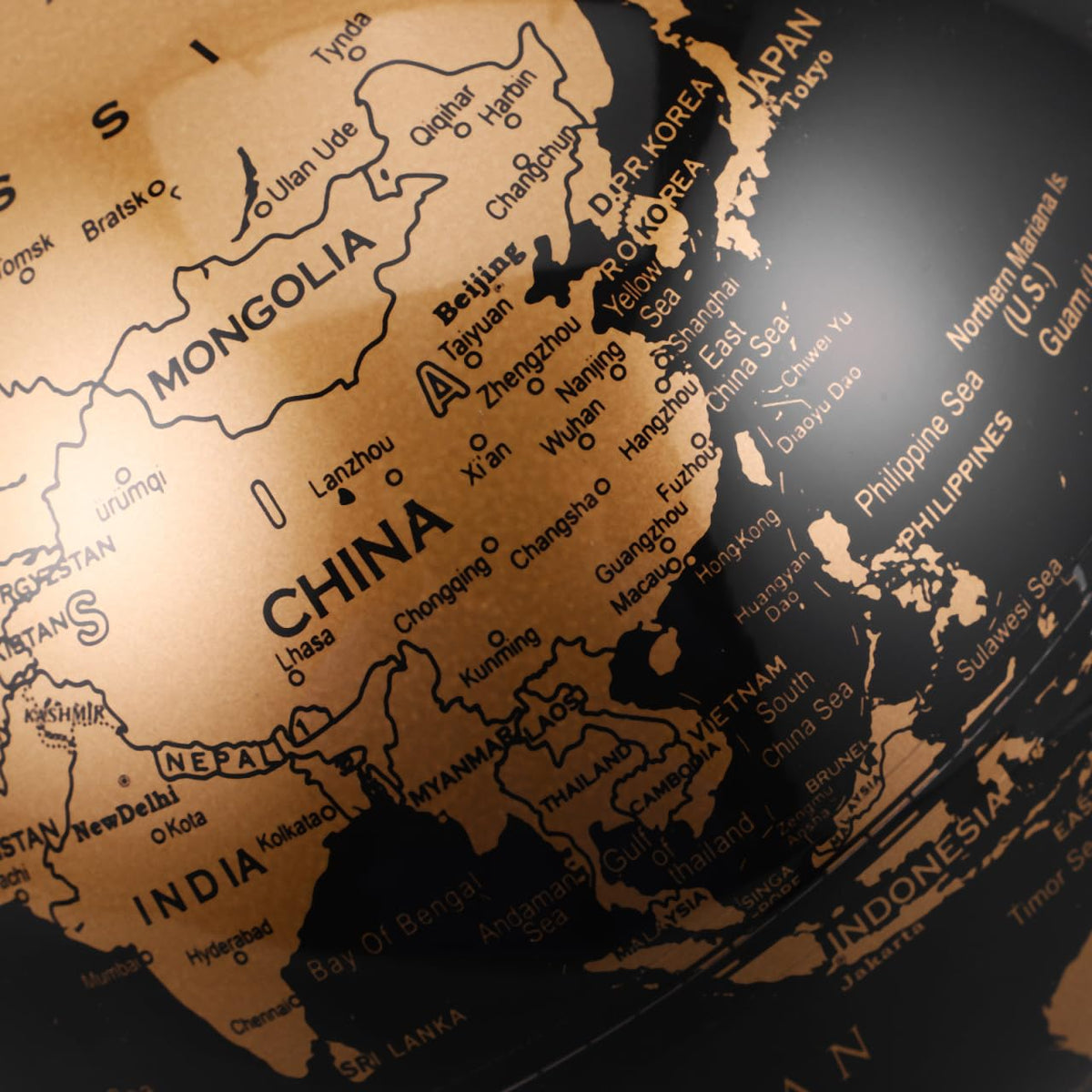 JOINPAYA 6 Inch Small World Globe with Antique Bronze Stand Black Gold Earth Desktop Decor for Kids & Adults Geography Learning Globe for Home Office Classroom