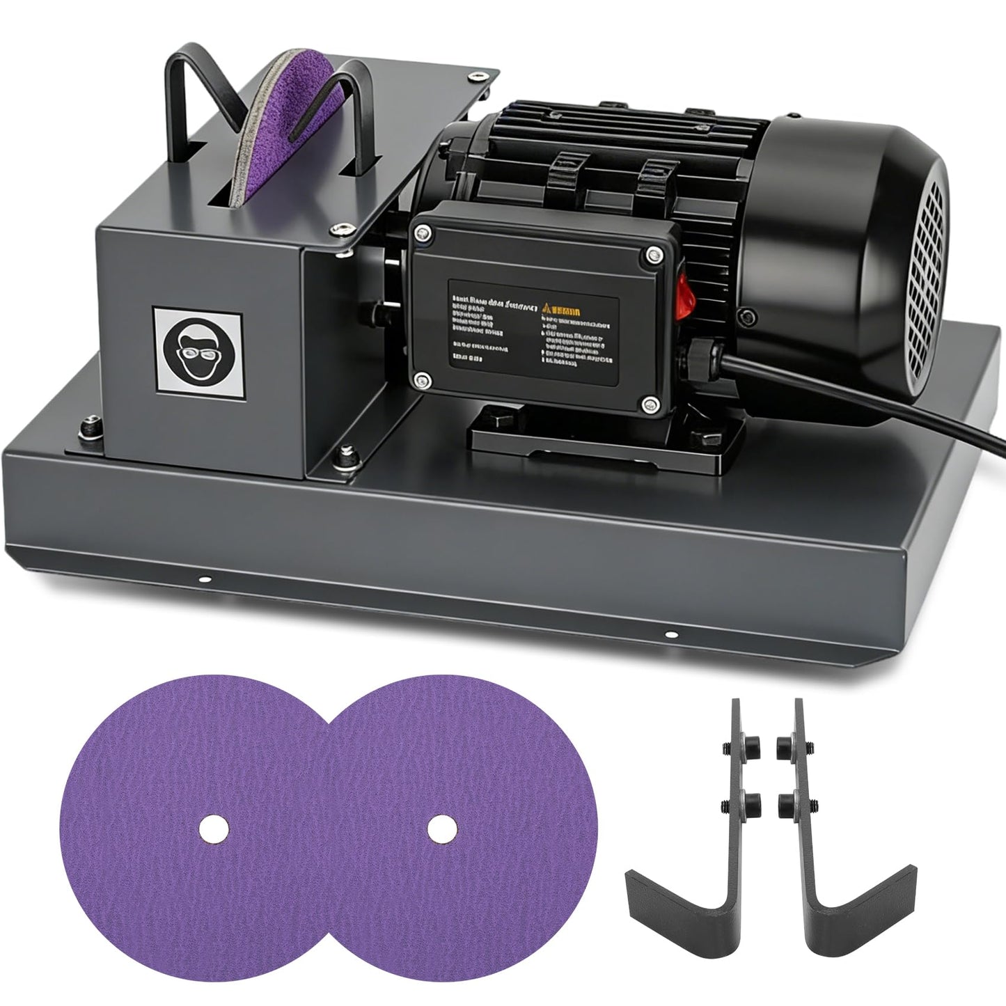 JOYTRADE Lawn Mower Blade Sharpener, Upgraded 1HP 750W Lawnmower Bench Grinder