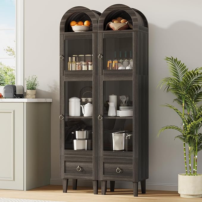 71" Tall Arched Storage Cabinet