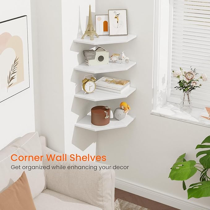 Homode Corner Wall Shelf, Corner Shelf Floating
