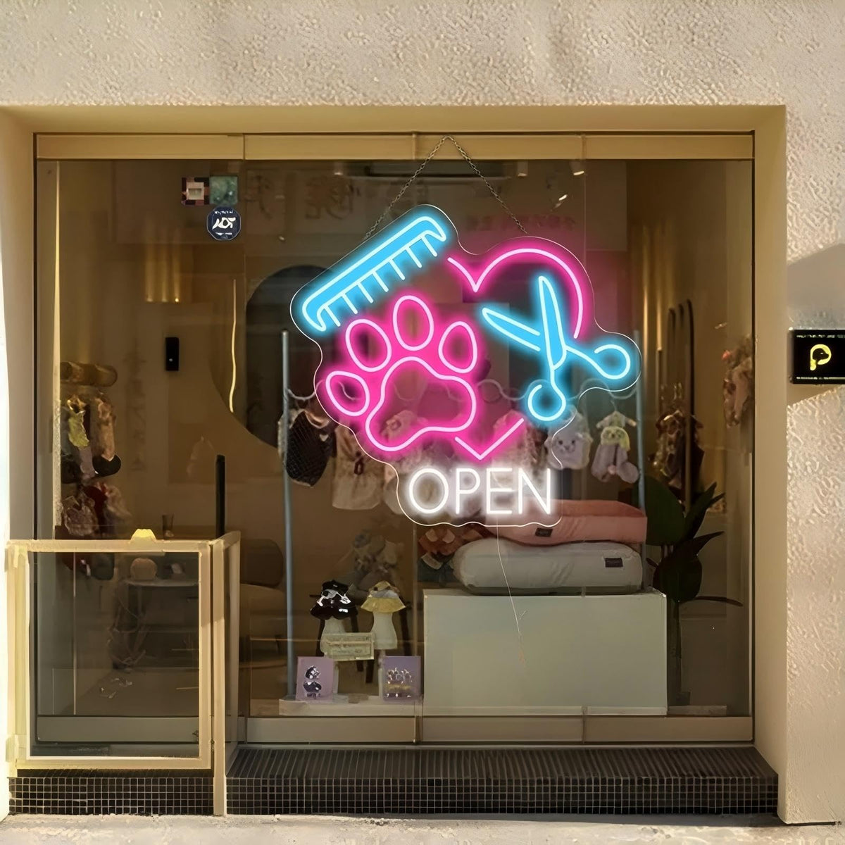 Pet Open Paw Neon Sign, Pet Spa Neon Light, Pet Shop Open Led Lights, Pet Salon Led Sign, Pet Grooming Sign, Pet Spa Decor, Pet Shop Welcome Sign, Pet Stores and Animal Clinics Neon Wall Signs