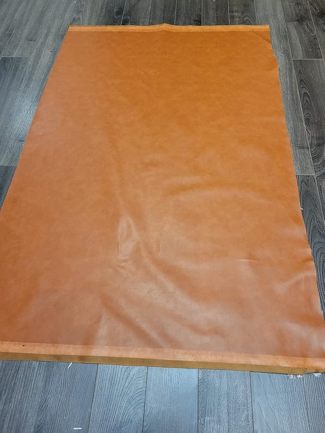 Golden Tan Smooth Soft Faux Vegan PU Leather by The Yard Synthetic Pleather 0.9