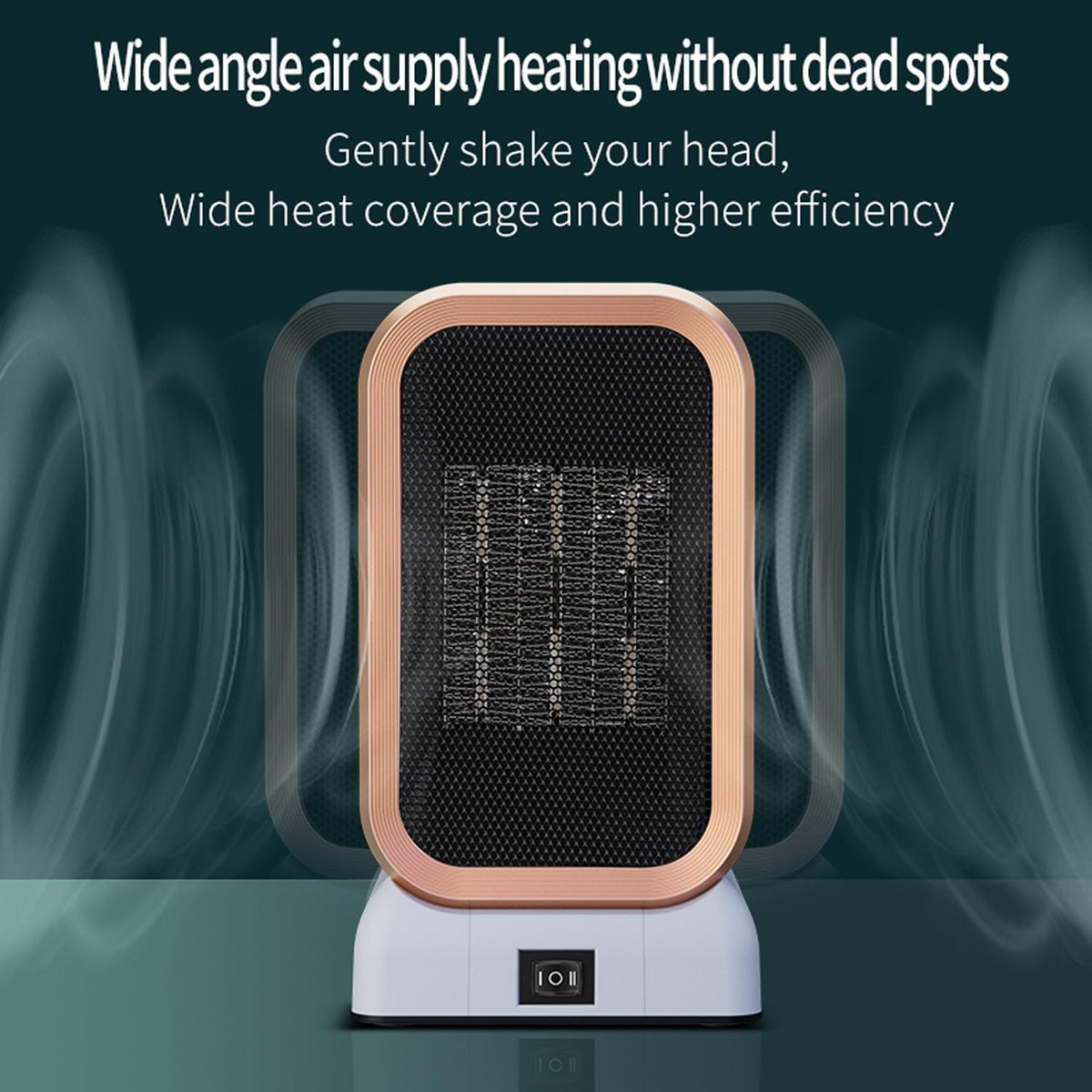 Space Heater for Indoor Use, 1000 Watts High Output & 2 Speeds, Electric Small Heater for Office Desk Home (White) (White)