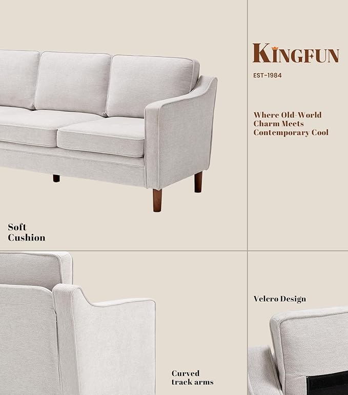 Kingfun Living Room Furniture Sets, 3 Seater Couch, Armchair and Loveseat