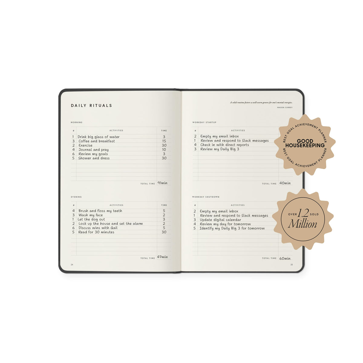 Full Focus Finch Linen Planner by Michael Hyatt - The #1 Daily Planner to Set Annual Goals, Increase Focus, Eliminate Overwhelm, and Achieve Your Biggest Goals - Hardcover