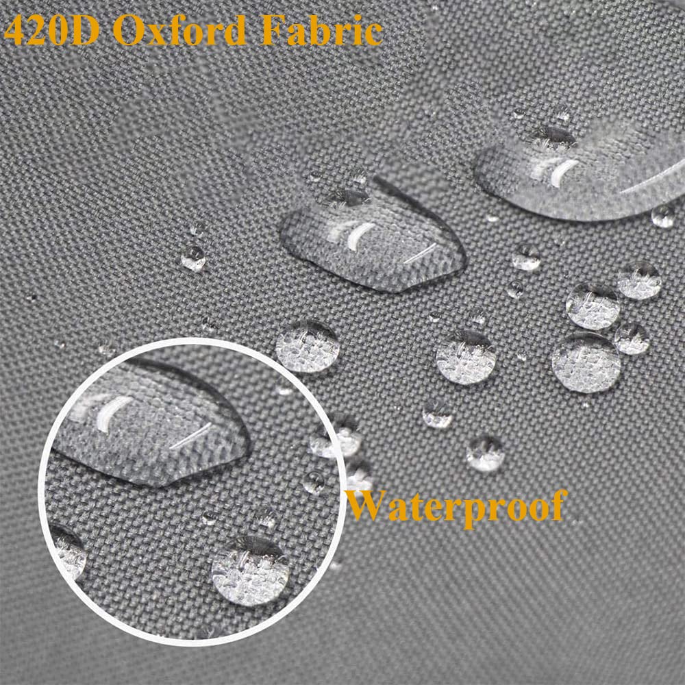 Skyour Patio Sectional Curved Sofa Protector Cover Waterproof Heavy Duty 420D Oxford Outdoor Sectional Curved Couch Sofa Furniture Covers with Windproof Reinforced Buckles (120.08x38.98x35.83in)
