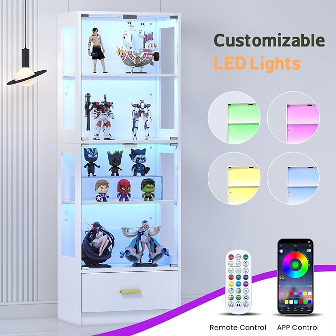 Lamtor Display Cabinet with Glass Doors