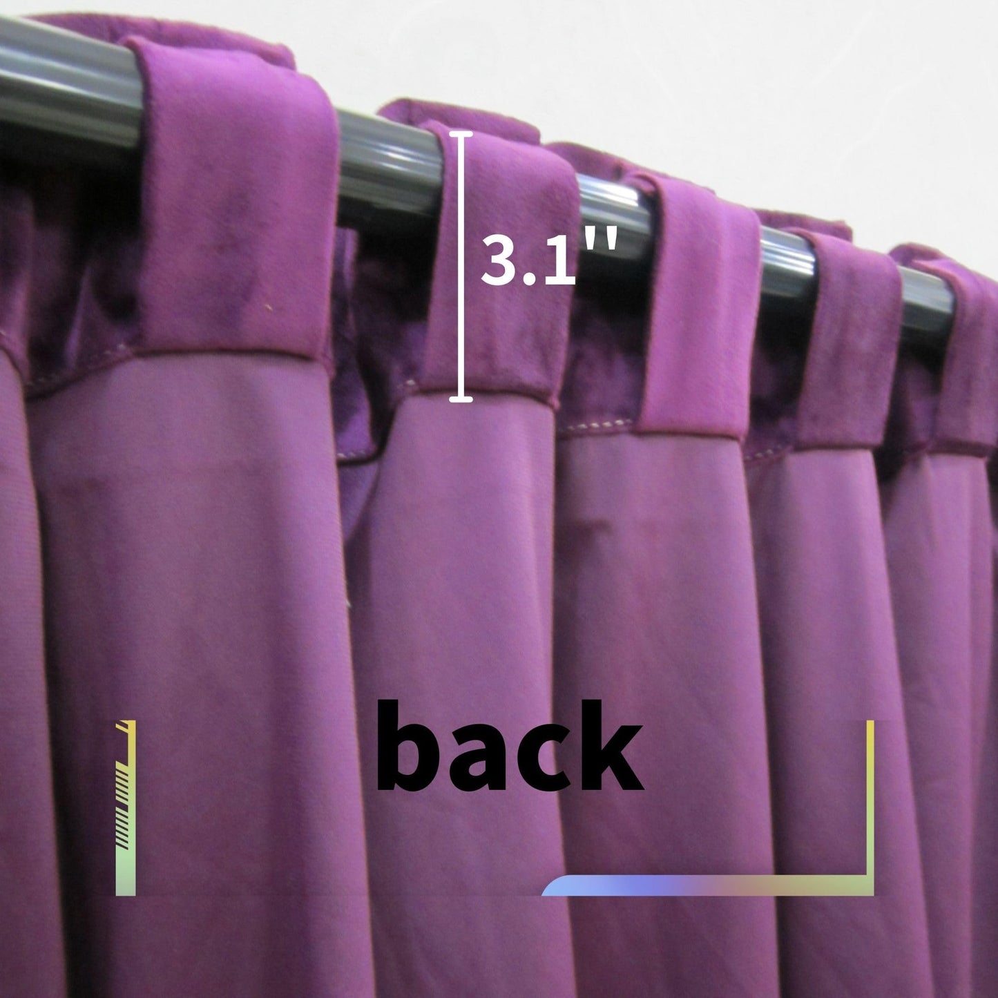 Aljctns Grape Purple Velvet Curtains 90 inches Long Luxury Blackout Curtains for Bedroom Living Room,Thermal Insulated Super Soft Window Drapes Rod Pocket & Back Tab, 52" W x 90" L, 2 Panels Set