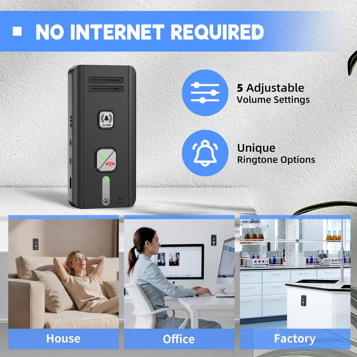 2 Way Intercoms Wireless for Home Office,2026 Upgraded Magnetic Adsorption Long Range Intercom System,Intercom Wall Mounted Portable Room to Room 30 Days Long Standby Time 5 Level Volume Adjustment