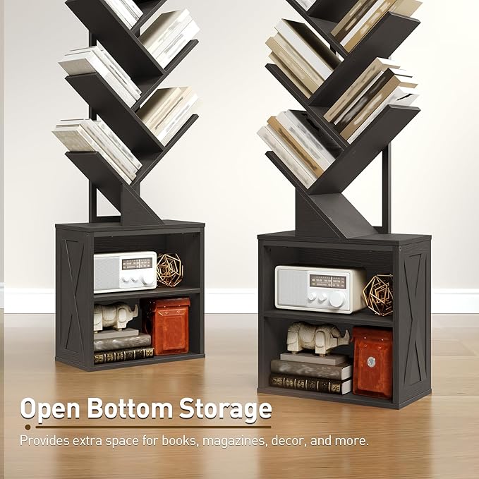 RALGEND Tree Bookshelf, 6 Tier Bookcase