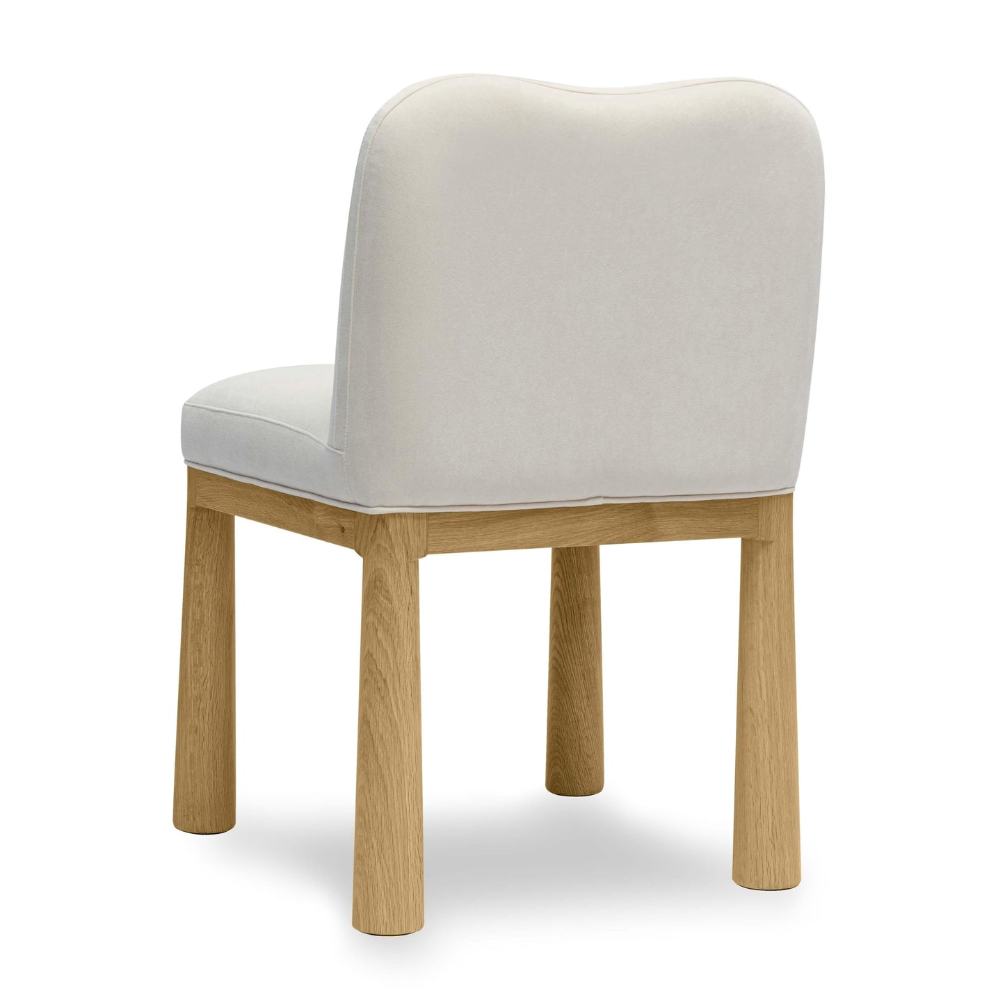 Tov Furniture Tiara Cream Velvet Oak Dining Chair