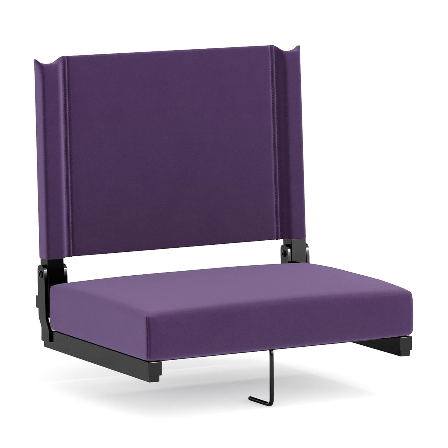 Flash Furniture Grandstand Portable Stadium Seat for Bleachers or Benches, Folding Padded Stadium Chair with Carrying Handle, 500 lb. Weight Capacity, Dark Purple