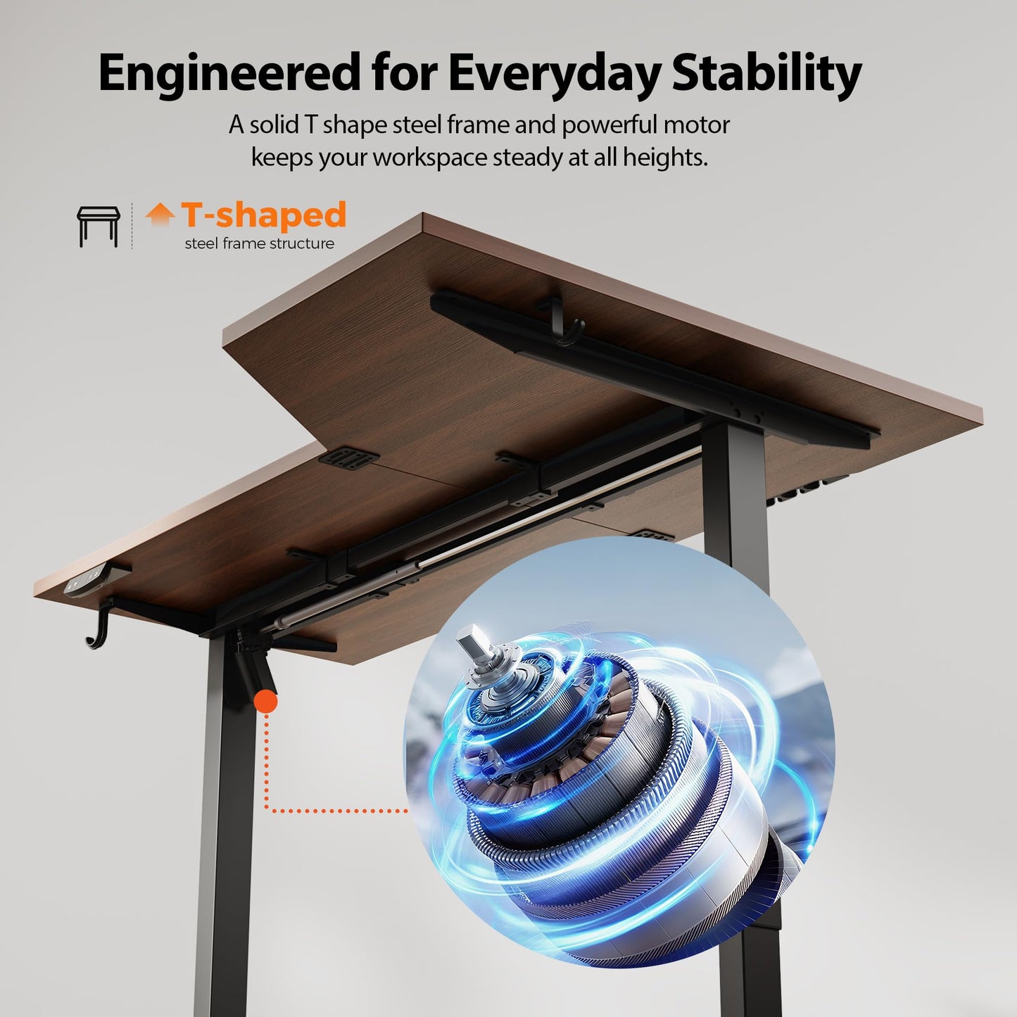 Agilestic Electric Standing Desk, Height Adjustable Desk, 55 x 32 Inch Sit Stand up for Work Office Home, L Shaped Ergonomic Rising Computer Table with Memory Preset, Dark Walnut